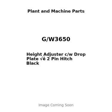 Height Adjuster c/w Drop Plate Ð 2 Pin Hitch Black