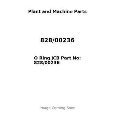 O Ring JCB Part No: 828/00236