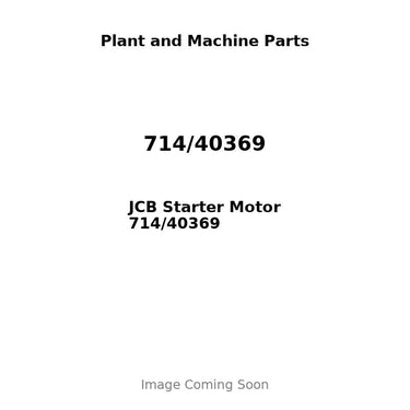 JCB Starter Motor 714/40369