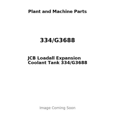JCB Loadall Expansion Coolant Tank 334/G3688