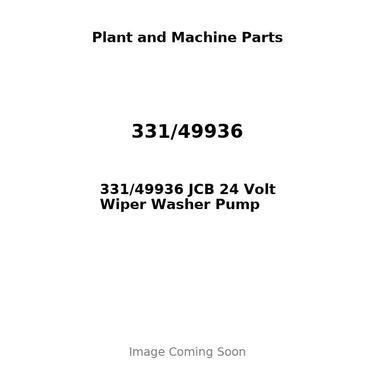 331/49936 JCB 24 Volt Wiper Washer Pump