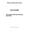 331/23360 JCB Side Window Seal BHL