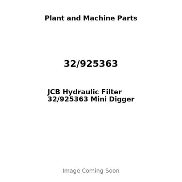JCB Hydraulic Filter 32/925363 Mini Digger