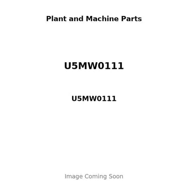 U5MW0111 - PUMP, WATER - LESS PULLEY