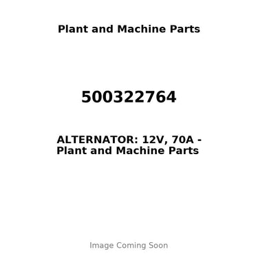 500322764 - ALTERNATOR: 12V, 70A