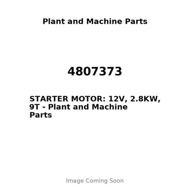 4807373 - STARTER MOTOR: 12V, 2.8KW, 9T