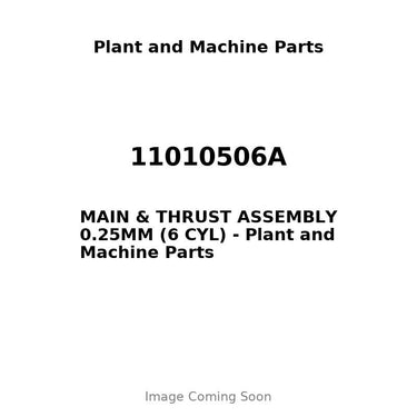 11010506A - MAIN & THRUST ASSEMBLY 0.25MM (6 CYL)