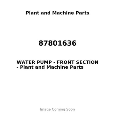 87801636 - WATER PUMP - FRONT SECTION