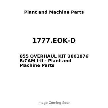 1777.EOK-D - 855 OVERHAUL KIT 3801876 B/CAM I-II