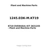 1245.EOK-M.KT19 - KT19 OVERHAUL KIT 3631245