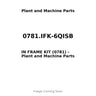 0781.IFK-6QISB - IN FRAME KIT (0781)