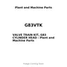 G83VTK - VALVE TRAIN KIT, G83 CYLINDER HEAD
