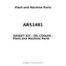AR51481 - GASKET KIT - OIL COOLER
