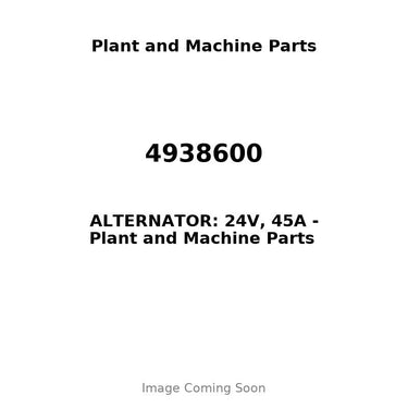 4938600 - ALTERNATOR: 24V, 45A