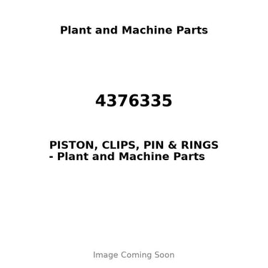 4376335 - PISTON, CLIPS, PIN & RINGS