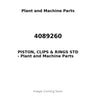 4089260 - PISTON, CLIPS & RINGS STD