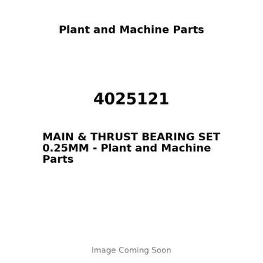 4025121 - MAIN & THRUST BEARING SET 0.25MM