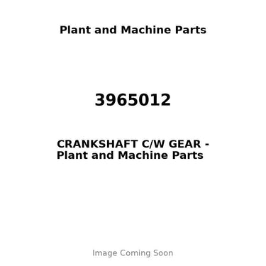 3965012 - CRANKSHAFT C/W GEAR