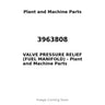 3963808 - VALVE PRESSURE RELIEF (FUEL MANIFOLD)