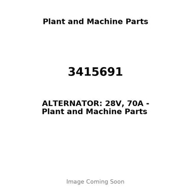 3415691 - ALTERNATOR: 28V, 70A