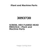 3093730 - SCREW, HEX FLANGE HEAD M8X25LG