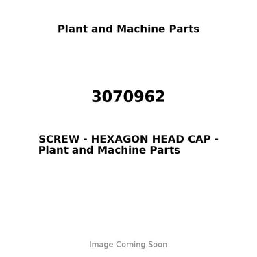 3070962 - SCREW - HEXAGON HEAD CAP