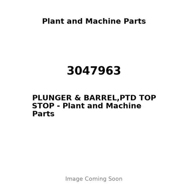 3047963 - PLUNGER & BARREL,PTD TOP STOP