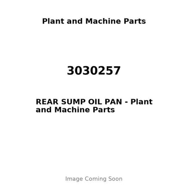 3030257 - REAR SUMP OIL PAN