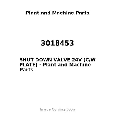 3018453 - SHUT DOWN VALVE 24V (C/W PLATE)