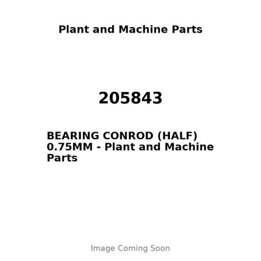205843 - BEARING CONROD (HALF) 0.75MM