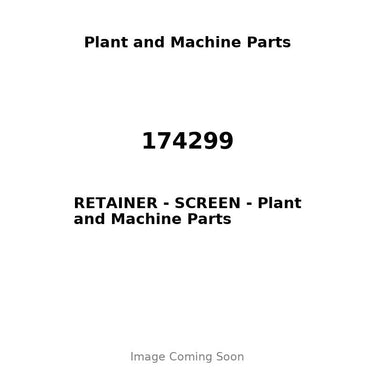 174299 - RETAINER - SCREEN
