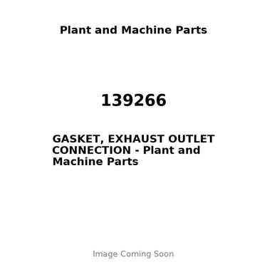 139266 - GASKET, EXHAUST OUTLET CONNECTION