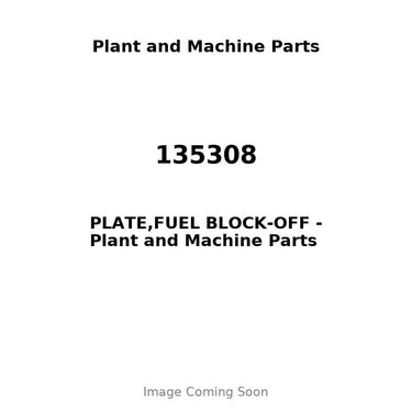 135308 - PLATE,FUEL BLOCK-OFF
