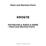 KM3678 - PISTON,PIN & RINGS 0.50MM