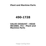 490-1728 - VALVE EXHAUST - HEAD INCONEL 751