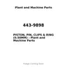 443-9898 - PISTON, PIN, CLIPS & RING (0.50MM)