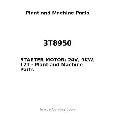 3T8950 - STARTER MOTOR: 24V, 9KW, 12T