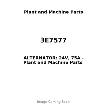 3E7577 - ALTERNATOR: 24V, 75A