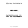 399-1485 - ALTERNATOR: 24V, 75A