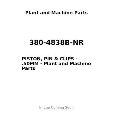 380-4838B-NR - PISTON, PIN & CLIPS - .50MM