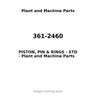 361-2460 - PISTON, PIN & RINGS - STD
