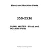 350-2536 - PUMP, WATER