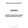 2W9053 - PISTON, CLIPS, PIN & RINGS