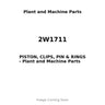 2W1711 - PISTON, CLIPS, PIN & RINGS