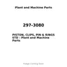 297-3080 - PISTON, CLIPS, PIN & RINGS STD