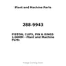 288-9943 - PISTON, CLIPS, PIN & RINGS 1.00MM