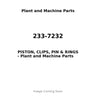 233-7232 - PISTON, CLIPS, PIN & RINGS