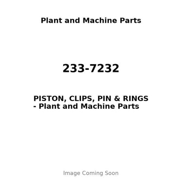 233-7232 - PISTON, CLIPS, PIN & RINGS