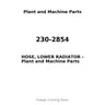 230-2854 - HOSE, LOWER RADIATOR