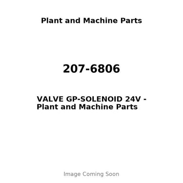 207-6806 - VALVE GP-SOLENOID 24V